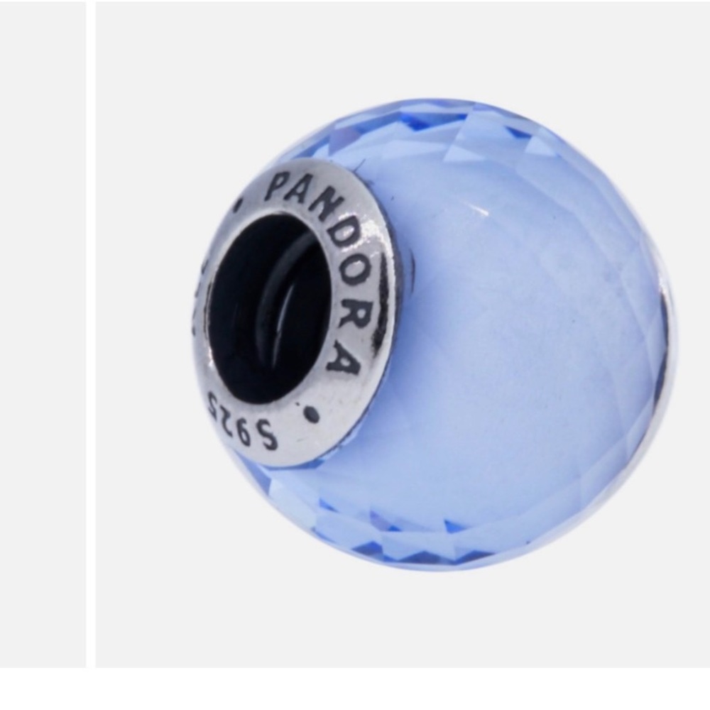 Pandora geometric facets in quartz blue
